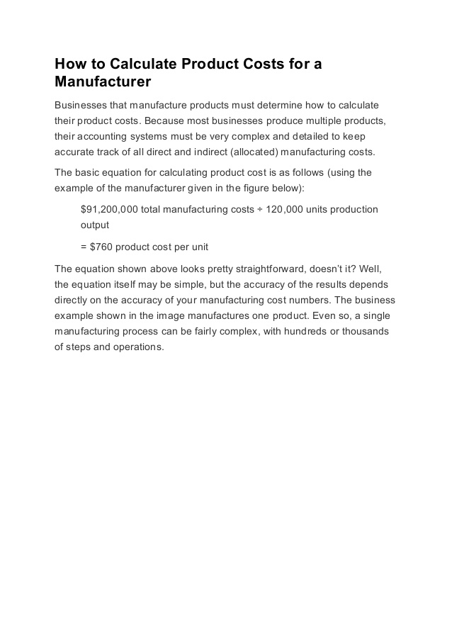 accounting for manufacturing companies