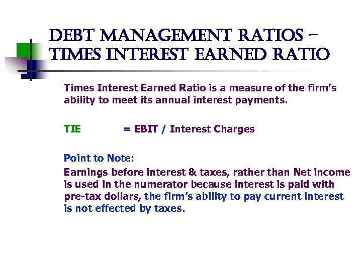 Times Interest Earned Formula Online Accounting