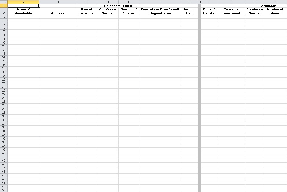 authorized shares